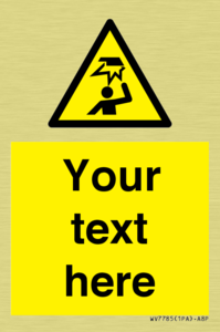 Custom warning overhead obstacle